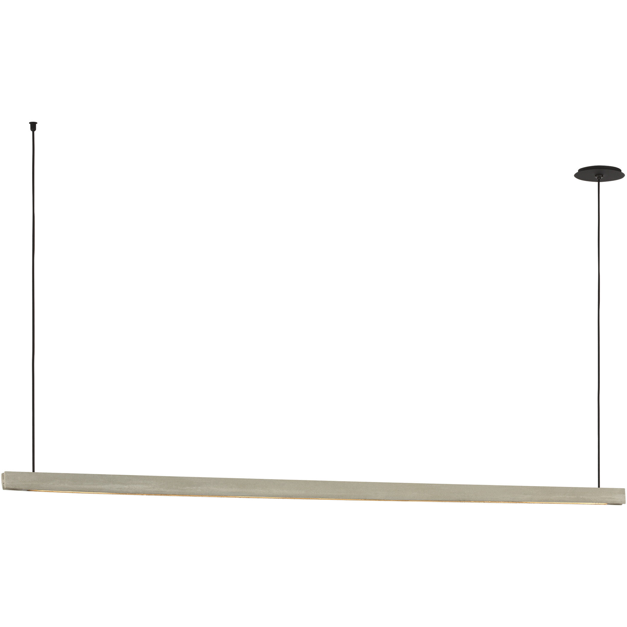 Mick De Giulio Lino LED 72 inch Honed Concrete Linear Chandelier Ceiling Light