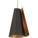 Hillcrest 1 Light 13.5 inch Legacy Brass and Dark Bronze Pendant Ceiling Light