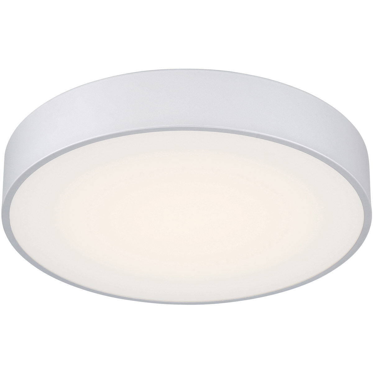 Como LED 13.75 inch Satin and White Flush Mount Ceiling Light