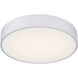Como LED 13.75 inch Satin and White Flush Mount Ceiling Light