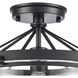 Boyer 1 Light 12 inch Matte Black Semi Flush Mount Ceiling Light