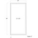 Rectangle 48 X 24 inch Natural Brass Mirror, Rectangle