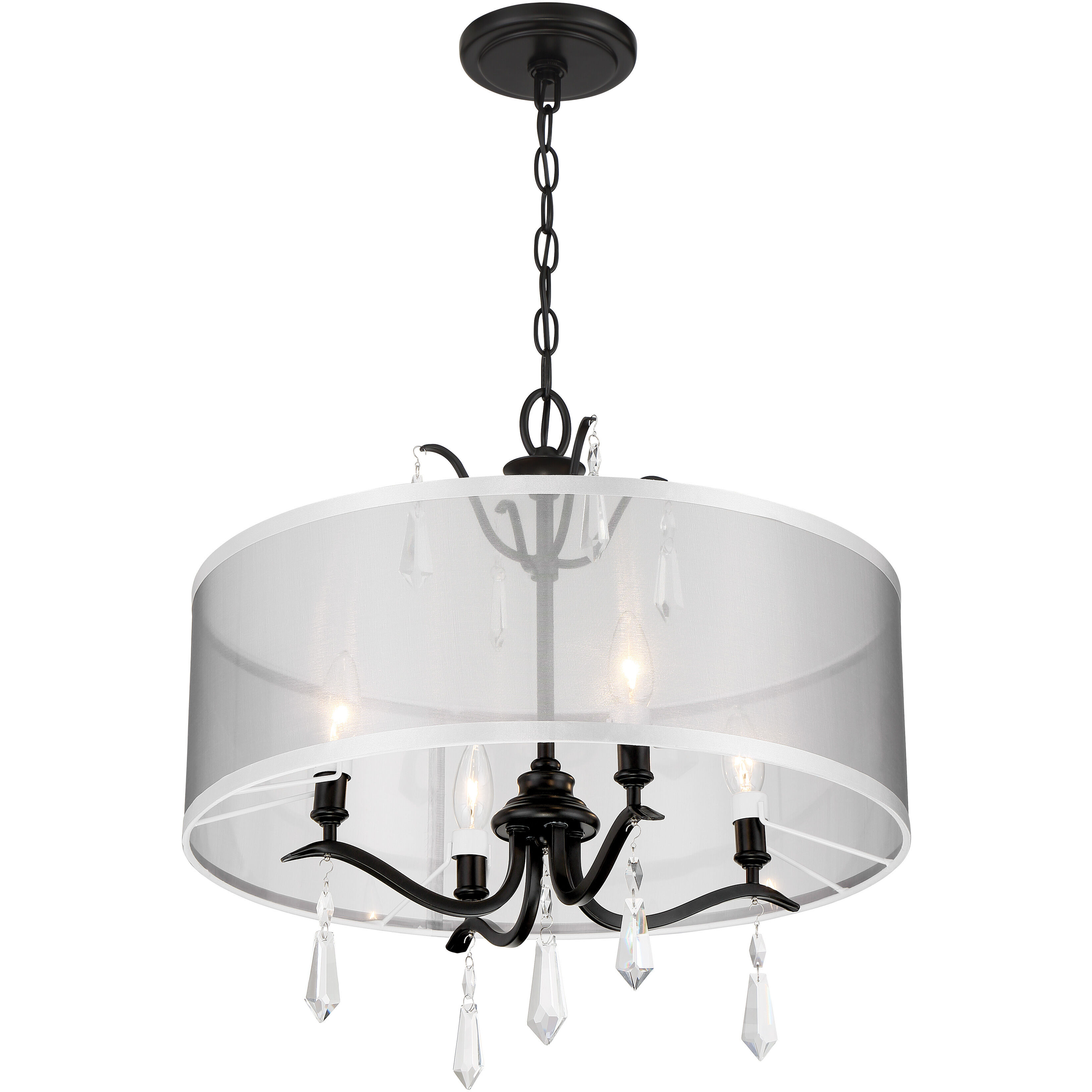 Laurel Estate 4 Light 20 inch Coal Semi Flush Ceiling Light