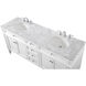 Park Avenue 72 X 22 X 35 inch White Vanity Sink Set