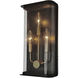Stonegate 3 Light 15 inch Black Outdoor Wall Sconce
