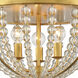 Roxy 3 Light 16.5 inch Antique Gold Flush Ceiling Light
