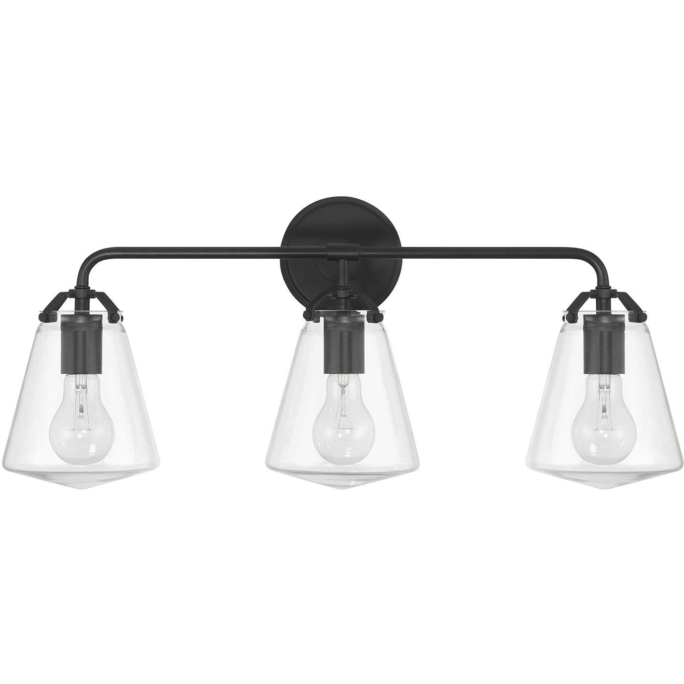 Voss Bath Vanity Light Wall Light in Matte Black