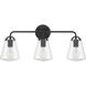 Voss Bath Vanity Light Wall Light in Matte Black
