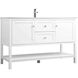 Heath 54 X 21.5 X 35 inch White Vanity Sink Set