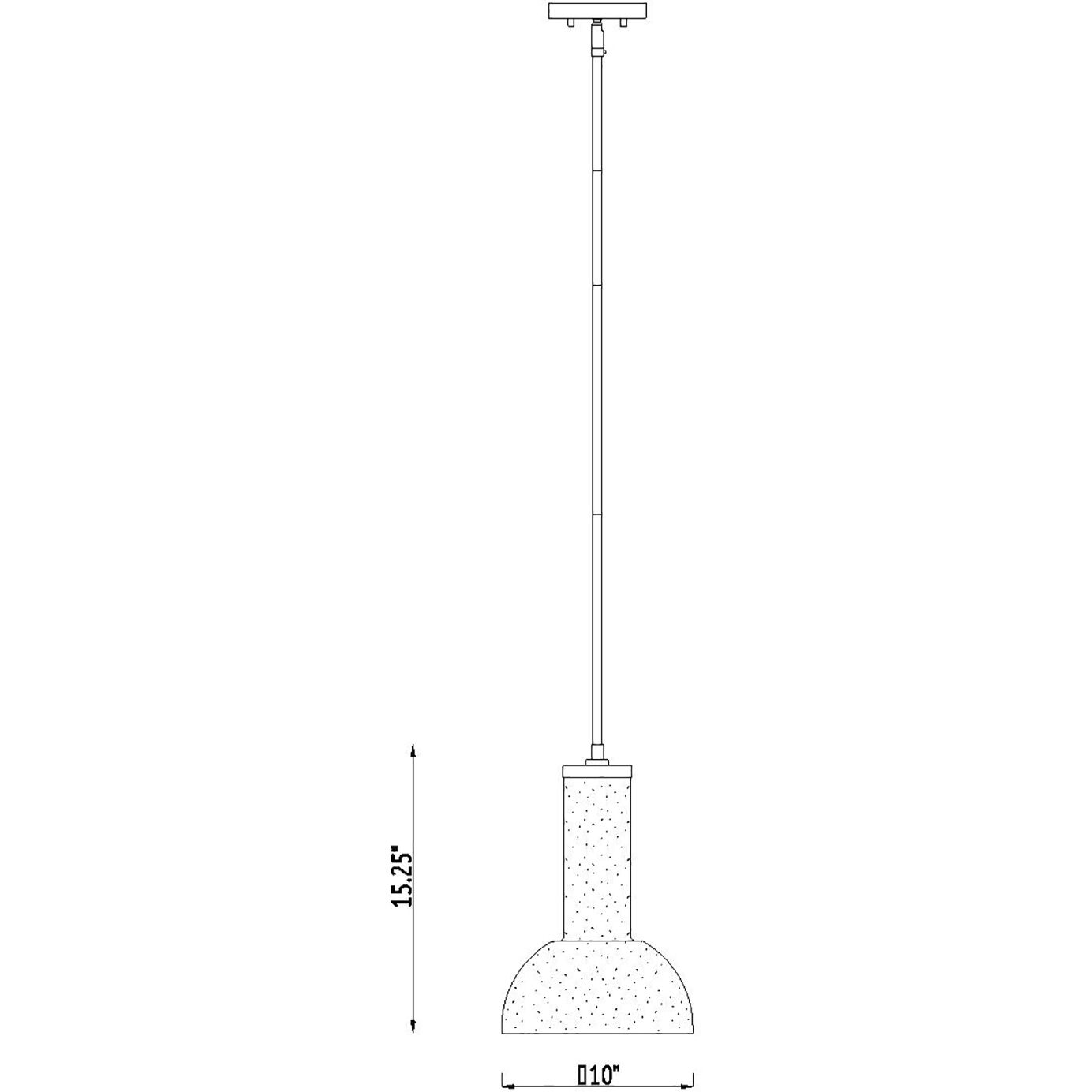 Nova 1 Light 10 inch Matte Black Pendant Ceiling Light