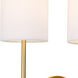 Elliot 2 Light 12 inch Satin Brass Wall Sconce Wall Light
