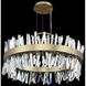 Glacier LED 32 inch Brushed Champagne Gold Pendant Foyer Ceiling Light