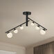 Cypress LED 7.38 inch Black Semi Flush Mount Ceiling Light