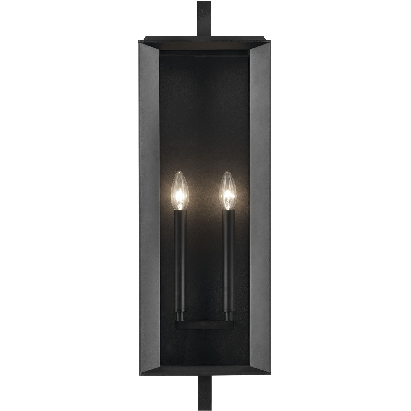 Kroft 2 Light 28 inch Black Textured Outdoor Wall, X-Large