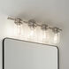 Brinley 4 Light 32 inch Brushed Nickel Wall Mt Bath 4 Arm Wall Light