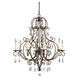 Chateau 8 Light 32 inch Mocha Bronze Chandelier Ceiling Light, Medium