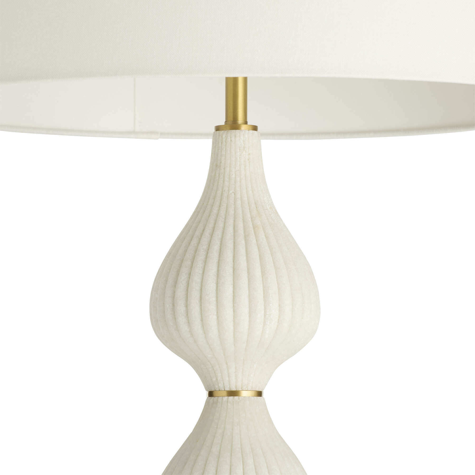 Nicole 68 inch 150 watt Ivory and Antique Brass Floor Lamp Portable Light