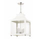 Leigh 4 Light 16 inch Polished Nickel and White Pendant Ceiling Light