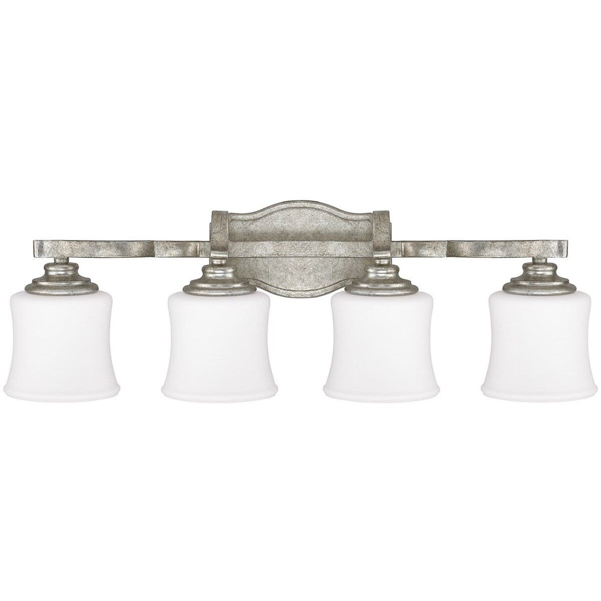 Luke 4 Light 27 inch Antique Silver Vanity Light Wall Light