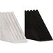 Osborne 5.75 inch White/Cream and Black Bookends, Set of 2