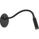 Lucca 15.91 inch Matte Black Interior Reading Light Wall Light