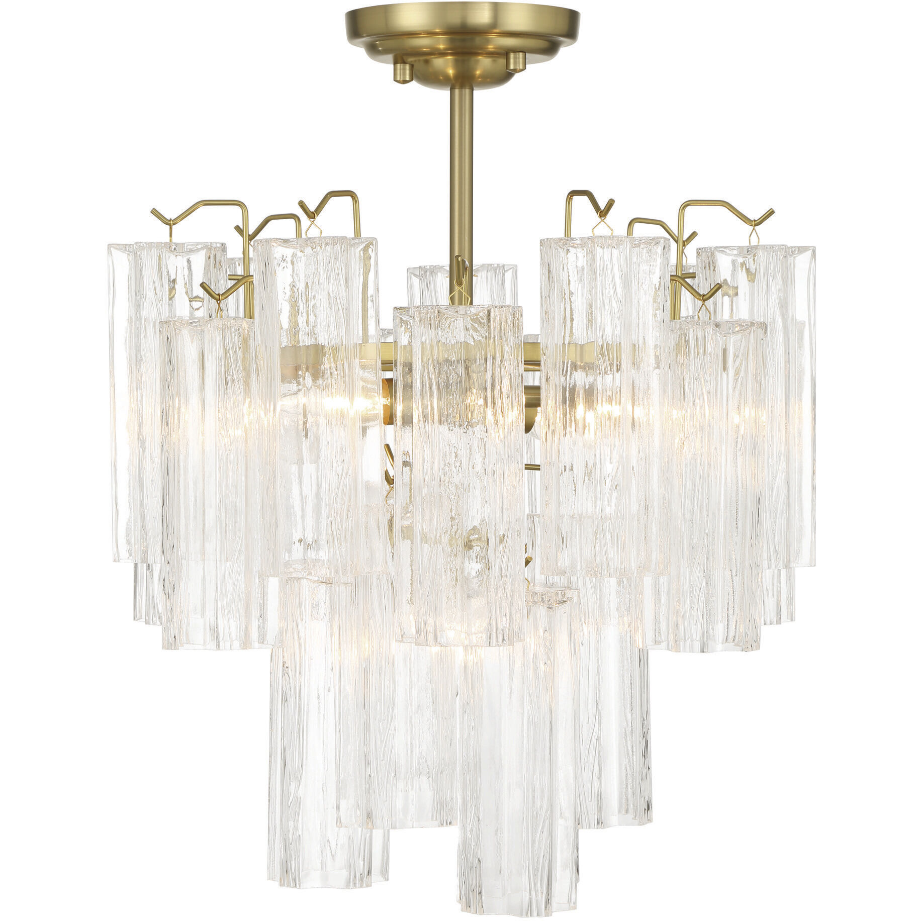 Sophia 5 Light 17.75 inch Brass Semi Flush Mount Ceiling Light