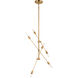 Sean Lavin Axis 6 Light 40 inch Satin Brass Chandelier Ceiling Light