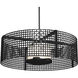 Tweed 4 Light 35.9 inch Matte Black Chandelier Ceiling Light, Drum