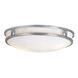 Titania 3 Light 16 inch Brushed Nickel Flush Mount Ceiling Light