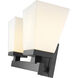Astor 2 Light 16 inch Matte Black Vanity Wall Light