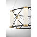 Aries LED 26 inch Matte Black with Burnished Brass Accents Pendant Ceiling Light