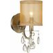 Hampton Bath Sconce Wall Light in Antique Brass