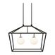 Denison 2 Light 36 inch Black Outdoor Linear Lantern Pendant