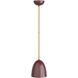 Wade 1 Light 8.5 inch Oxblood Flush Mount Ceiling Light