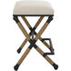 Firth 28 inch Rustic Iron and Natural Fiber Rope with Oatmeal Counter Stool