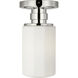 C&M by Chapman & Myers Fairfax 1 Light 4.5 inch Polished Nickel Flush Mount Ceiling Light in LED