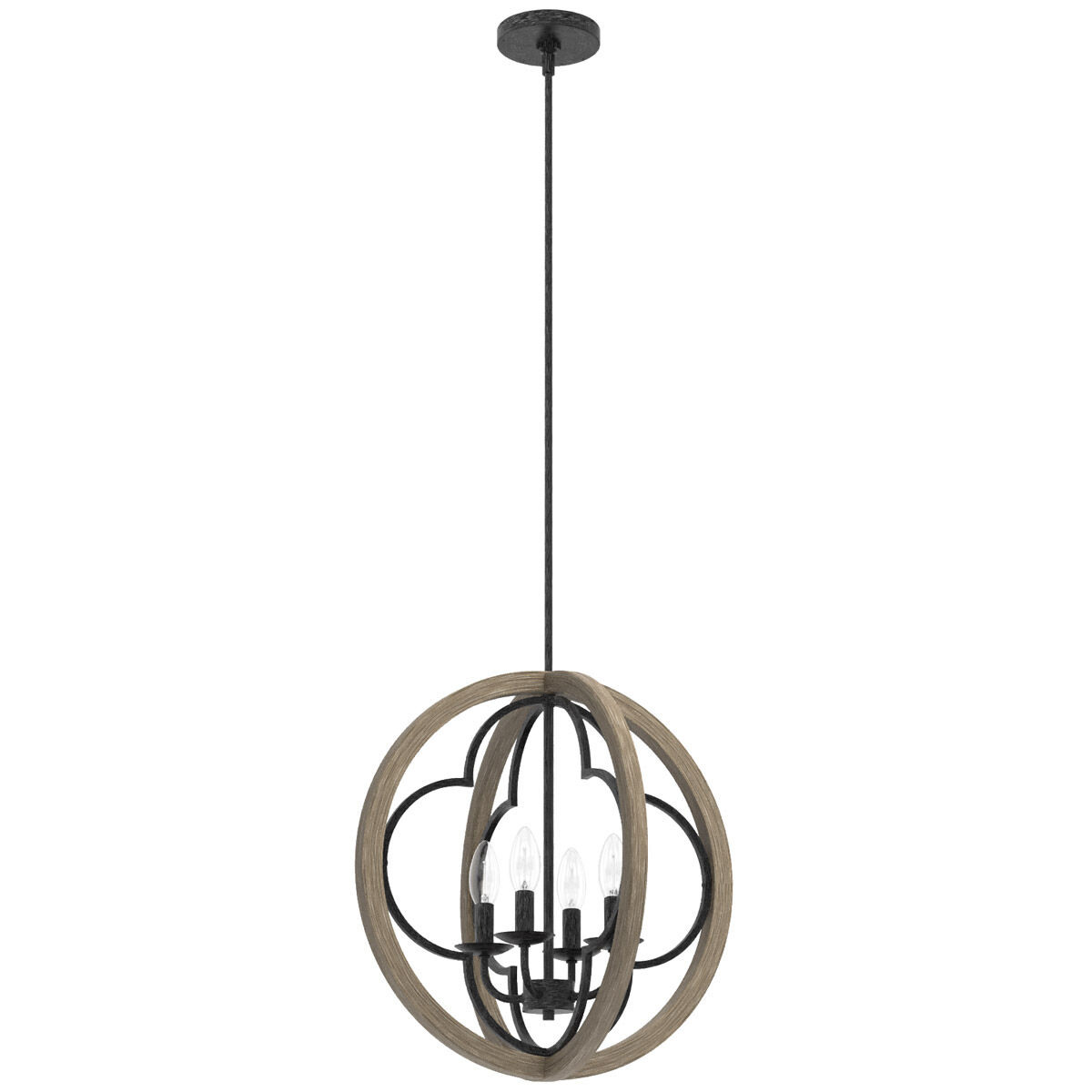 Gablecrest 4 Light 19 inch French Oak Pendant Ceiling Light