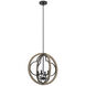 Gablecrest 4 Light 19 inch French Oak Pendant Ceiling Light