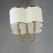 Clover 4 Light 20 inch Satin Brass Chandelier Ceiling Light