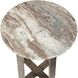 Warner 24 X 18 inch Antiqued Champagne and Toronto Marble Indoor Outdoor Side Table
