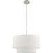 Clark 1 Light 20 inch Brushed Nickel Pendant Chandelier Ceiling Light