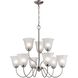 Conway 9 Light 29 inch Brushed Nickel Chandelier Ceiling Light