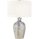Winship 26 inch 150 watt White Crackle with Blue Table Lamp Portable Light