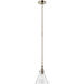 Chapman & Myers Parkington LED 7.25 inch Polished Nickel Pendant Ceiling Light in Clear Glass