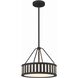 Kendal 3 Light 15.5 inch Black Forged Mini Chandelier Ceiling Light