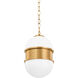 Broomley 1 Light 10 inch Vintage Brass Pendant Ceiling Light