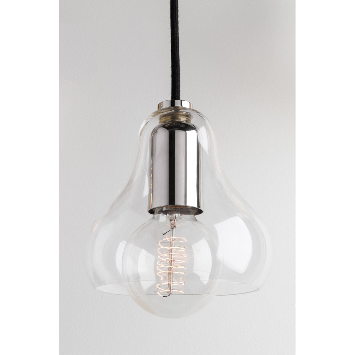 Sadie 1 Light 5.75 inch Polished Nickel Pendant Ceiling Light