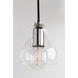 Sadie 1 Light 5.75 inch Polished Nickel Pendant Ceiling Light