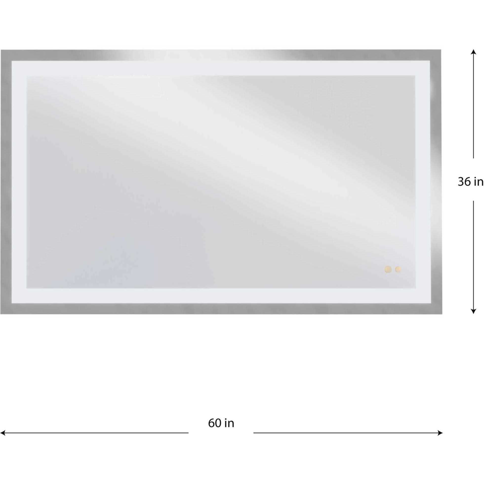 Captarent LED 60 X 36 inch White LED Mirror, Progress LED