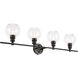 Syracuse 4 Light 38 inch Black Wall sconce Wall Light
